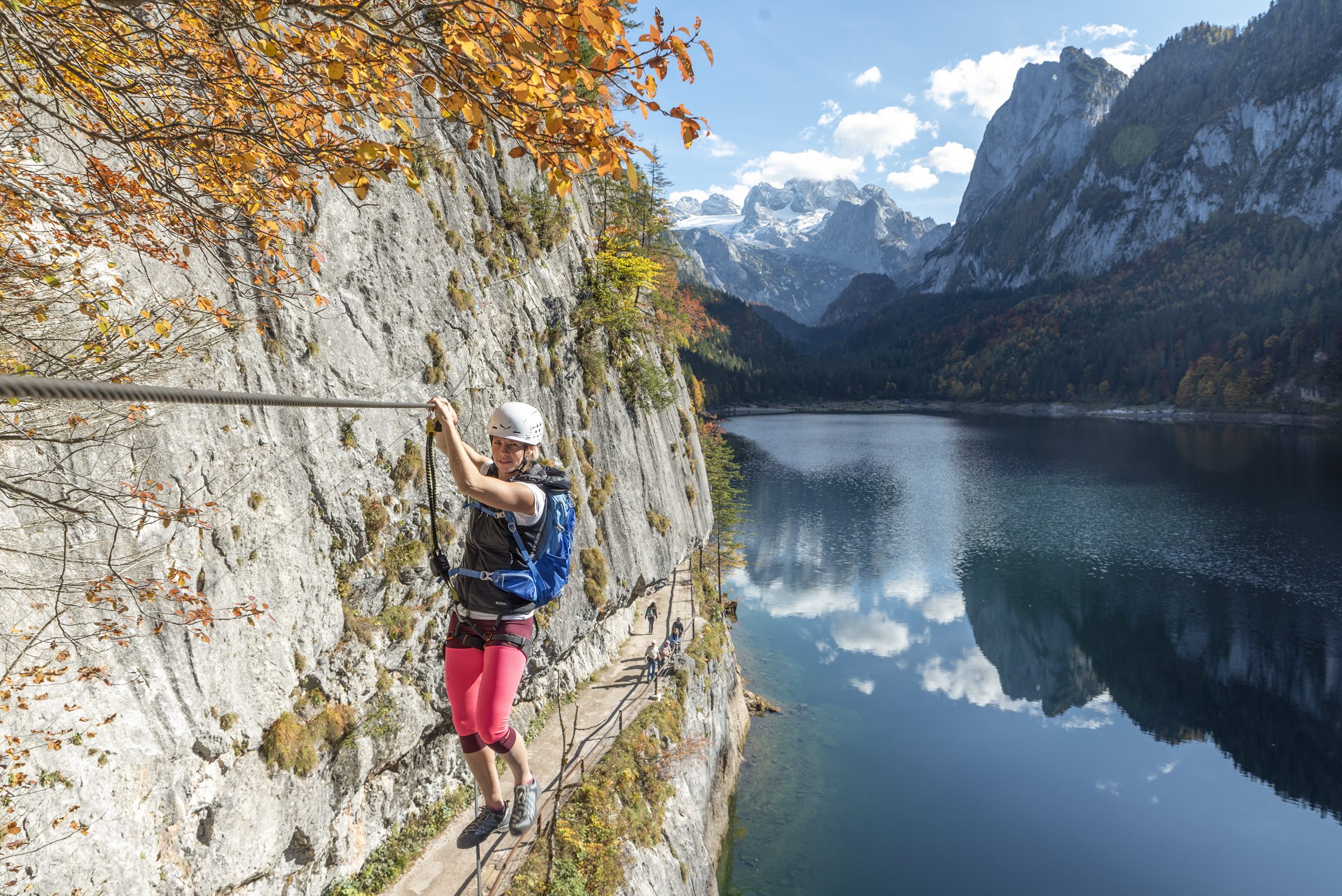 Klettersteig am Gosausee im Dachsteingebiet