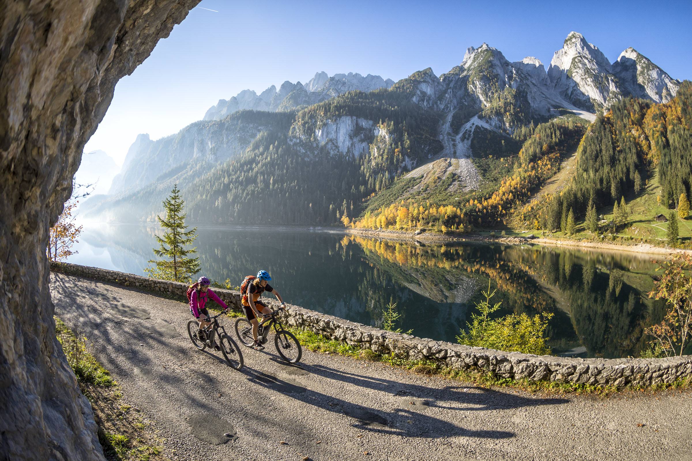Mountainbiken im Salzkammergut im Herbst