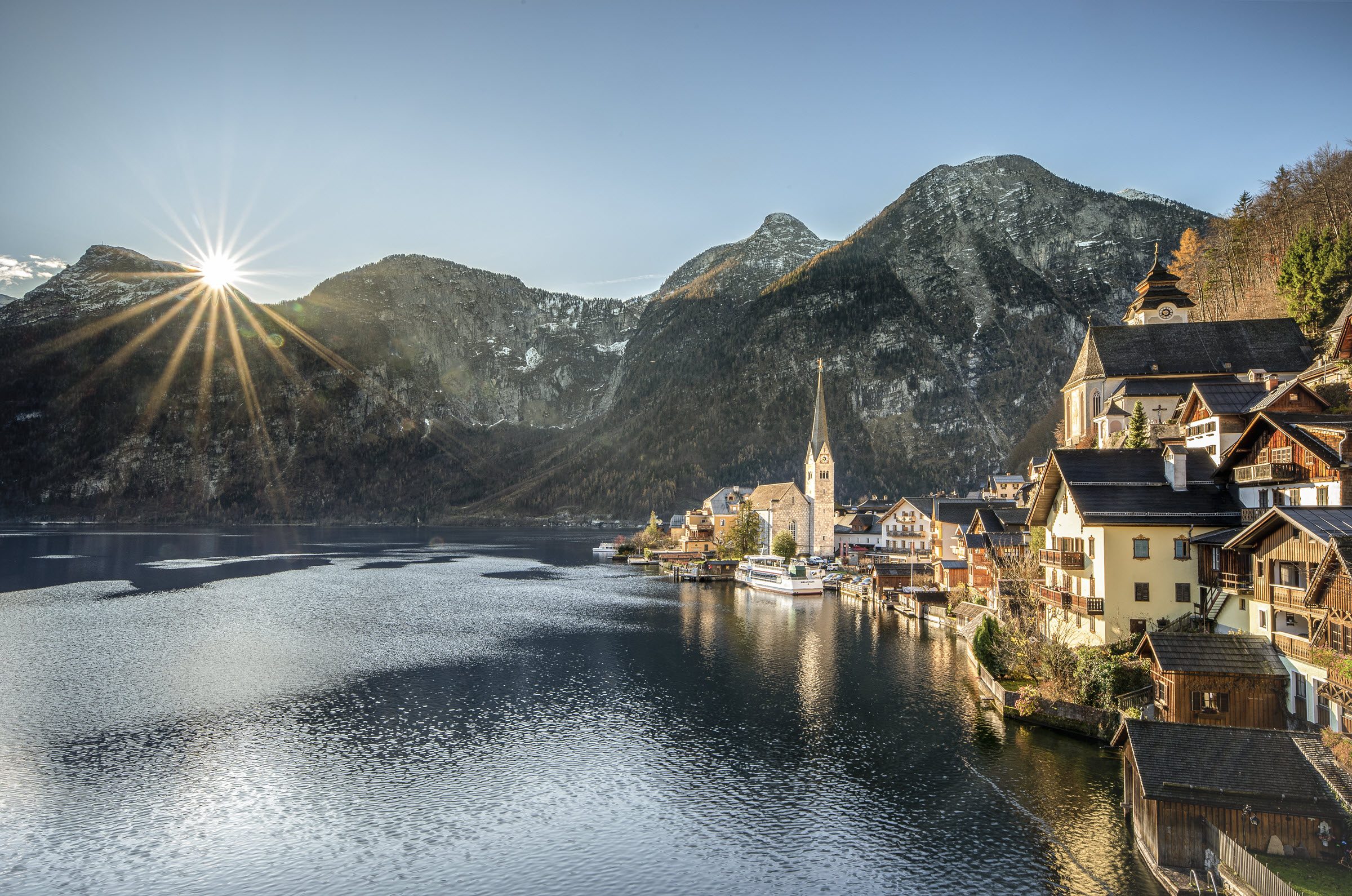 Hallstatt im Sonnenuntergang