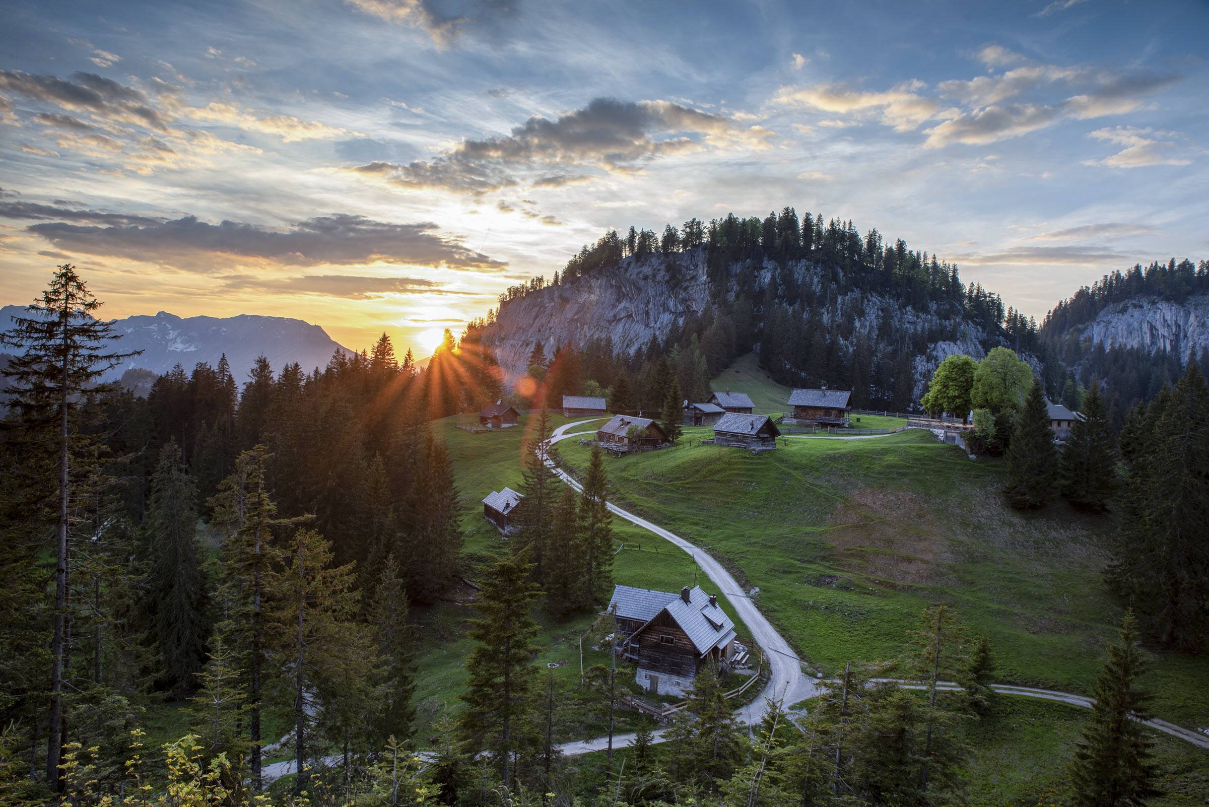 Sonnenuntergang Hütteneck
