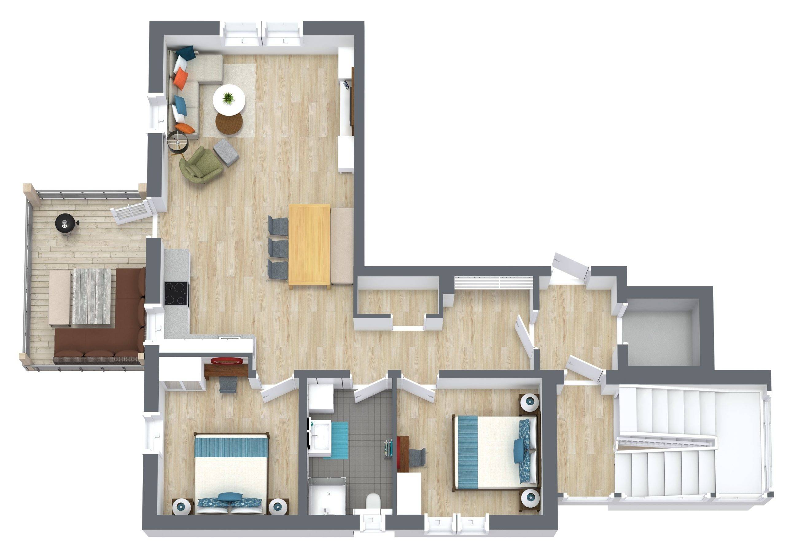Floor plan Holiday apartment "Mountain addict" and "Craftsmen"